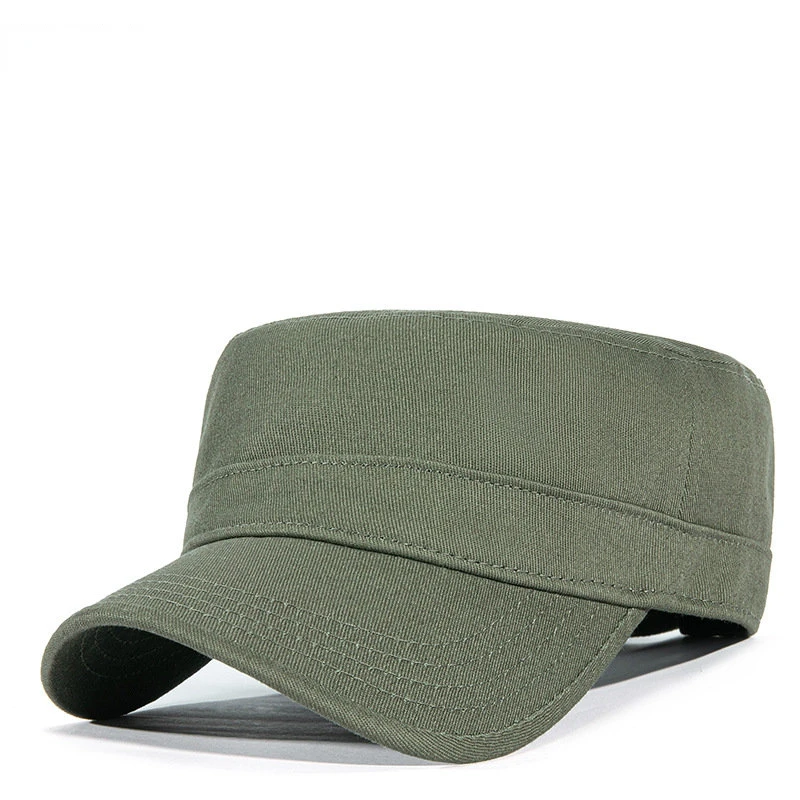 High Quality Classic Military Hat Men Flat Top Outdoor Sports Army Tactical Cap Lagre Size 58CM 60CM 62CM