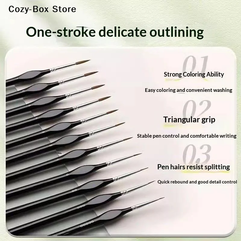 [ZY]Professional Miniature Paint Brushes Drybrush Micro Detail Paint Brush Set Small Fine Detail Brushes For Acrylic, Watercolor