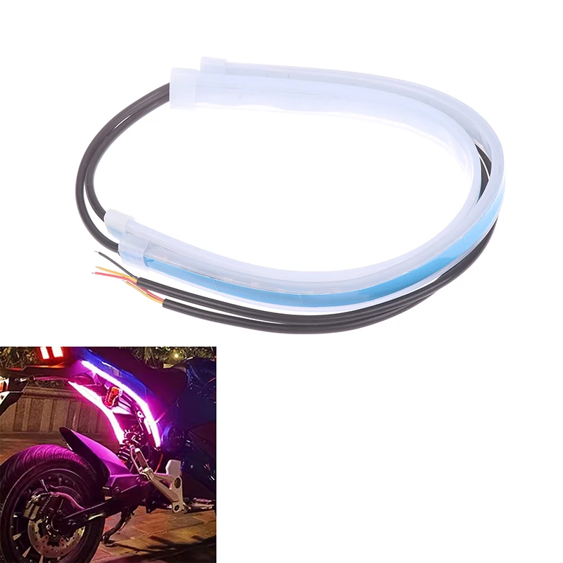 Motorcycle Turn Signal Lights LED Daytime Running Lights Tail Light Waterproof Decoration Strip Brake Flowing Light