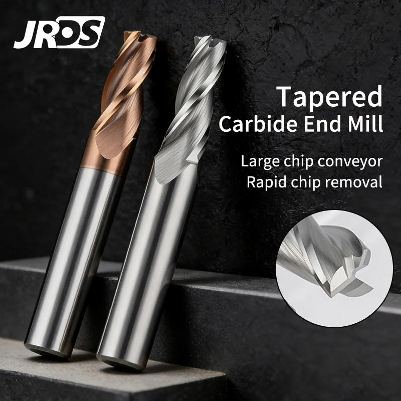 

Carbide Taper End Mill Angular CNC Machining Cutter Metal Router Bit 0.5 1 1.5 2 3 8 10 Degree 4 6 8 10 Shank for Metal Working
