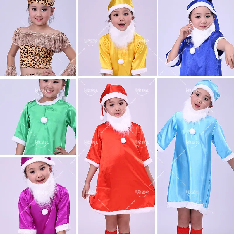 Halloween Carnaval Cosplay Kleding Kerstvoorstelling Zeven Dwergen Kostuum Voor Kinderen Kerst Kostuum Voor Kinderen