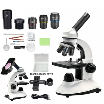 Portable Microscope for Adults Kids Students,2000X Microscopes, Dual LED, Biological…