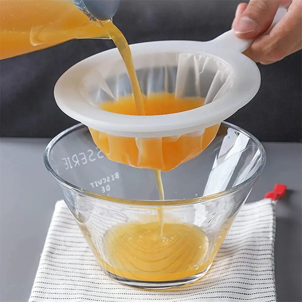 Juice Squeezing Leaking Net Kitchen Gadgets Kitchen Colander With Handle Household Soymilk Filter Tools Slag Separation Filter