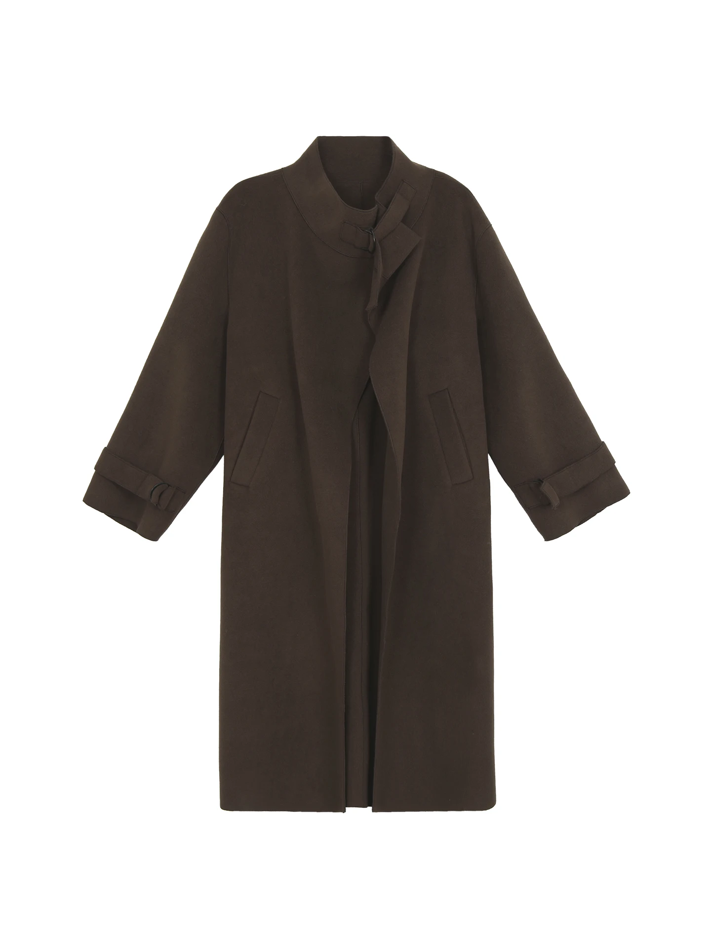 

G Sle шерстяное пальто женское длинное теплое зимнее модное верхнее белье прямого кроя из полиэфирного волокна для поездок на работу Sle уникальная красивая