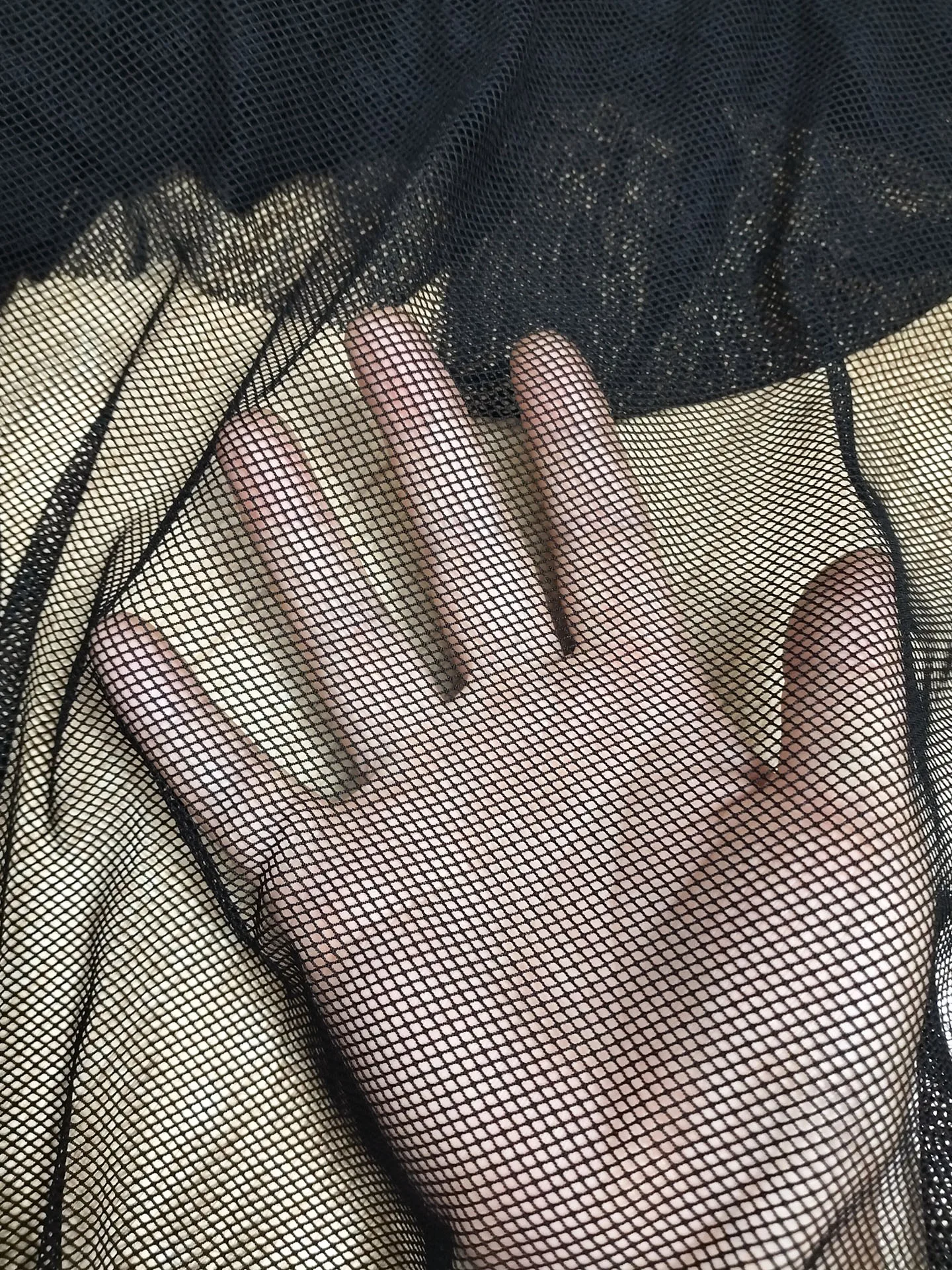 French Stretch Mesh Fabric for Women,Spandex Rhombic Grid Cloth,Soft Lingerie Apparel,Sewing Net Cloth,White and Black,Newest