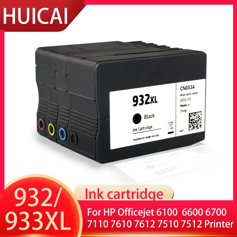 For HP932 933XL 932XL 933 Ink Cartridge for HP 932 933 Officejet 6100 6600 6700 7110 7610 7612 Printer