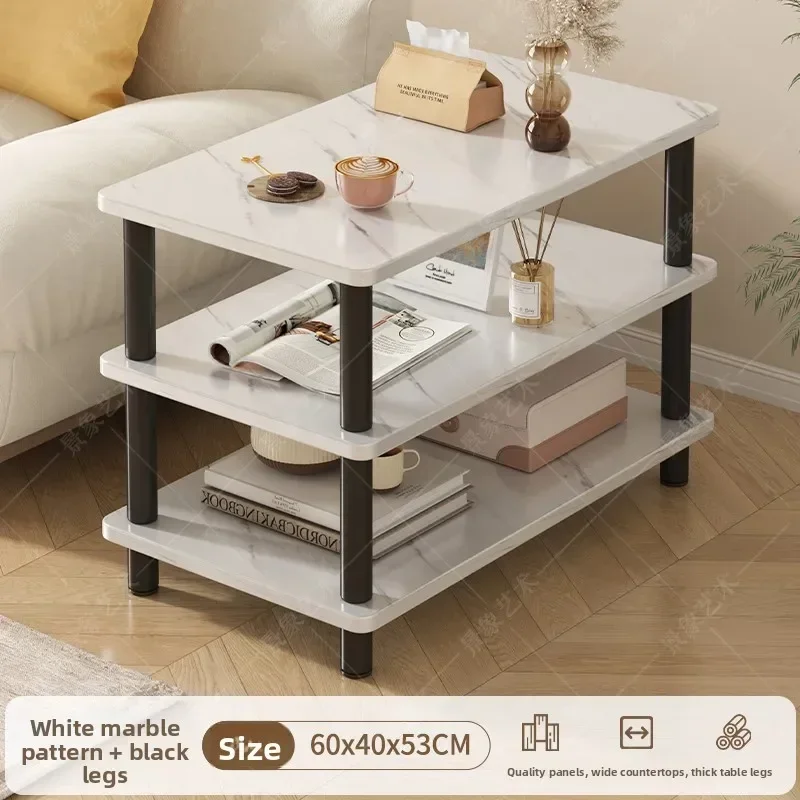 Household Goods Couch Side Living Room Rectangular Simple Small Tea Table Bedroom Bedside Small Table Shelf Corner Table