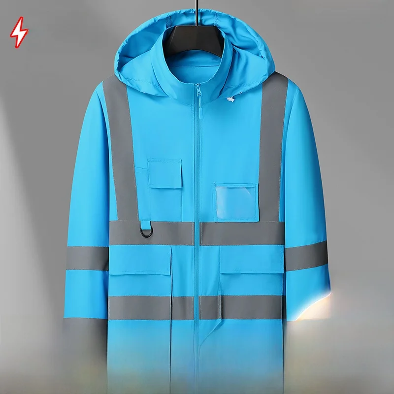 

Мужская защита от ультрафиолета, легкий вес, ледяной шелк, уличная светоотражающая полоса Jaet, очень логотип, модный летний солнцезащитный крем...