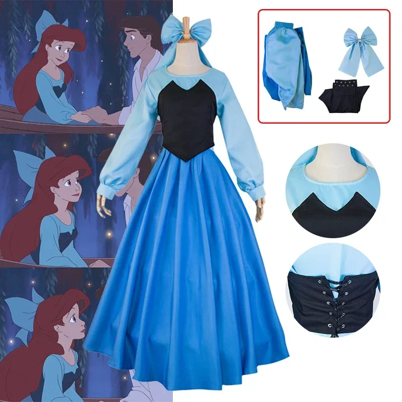 Ariel Costume The Little Mermaid Cosplay Costume Disney Ariel Princess Dress Suits Halloween Carnival Adult Clothes for Women