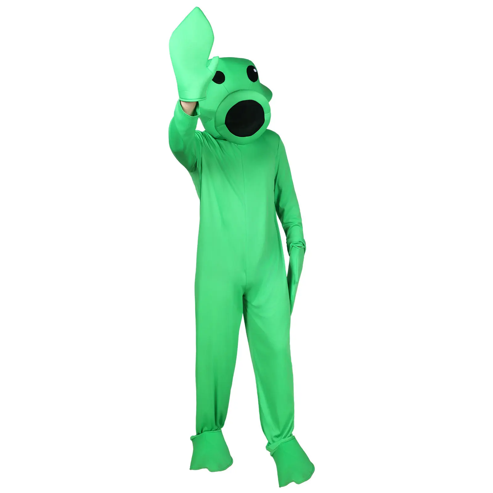 Adult Plant VS Zombie Game Cosplay Suit Performance Outfit One-Piece Halloween Unique Costume Stage Performance Clothing