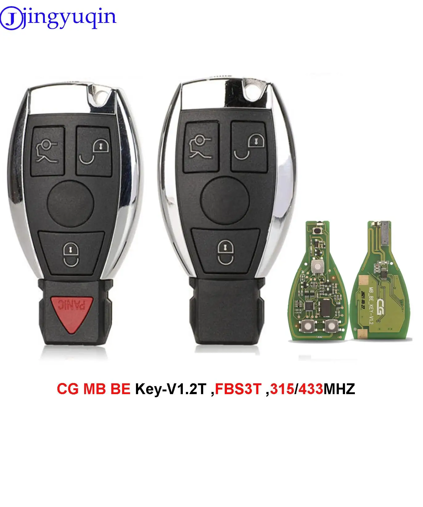 jingyuqin Remote CG MB BE-V1.2  Car Key Pro For Benz FBS3 221/216/164 /251 315/433MHZ 3/4 Buttons For CGDI MB Programmer