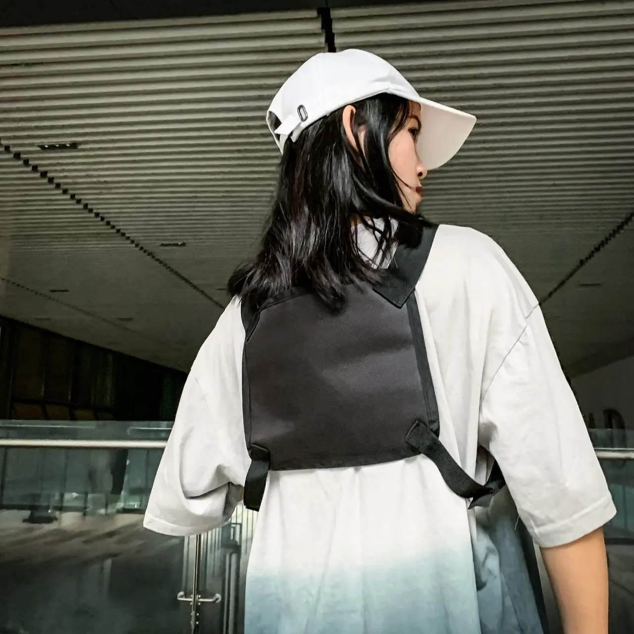 Hip-hop streetwear peito rig saco unisex saco de peito esporte armazenamento colete mochilas multi-funcional saco de cintura com fivela triangular