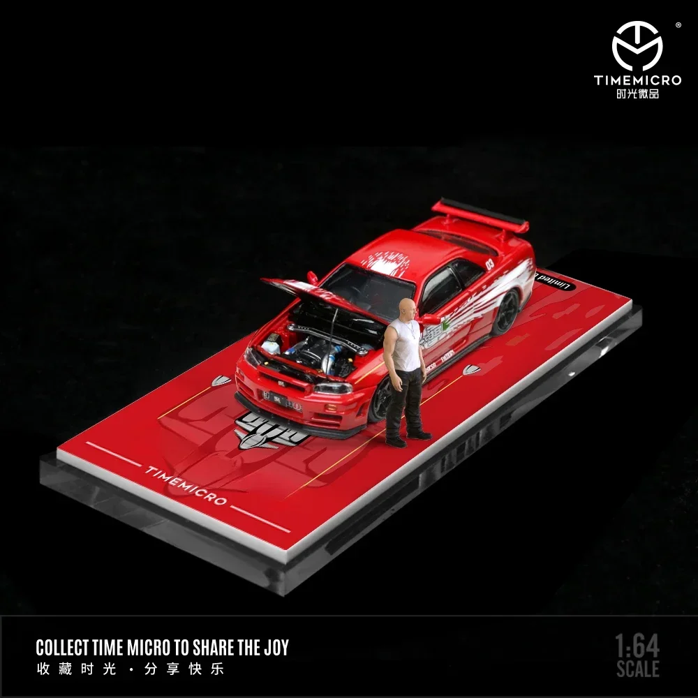 Model samochodu TimeMicro 1:64 R34 Fast & Furiou Orange / Red