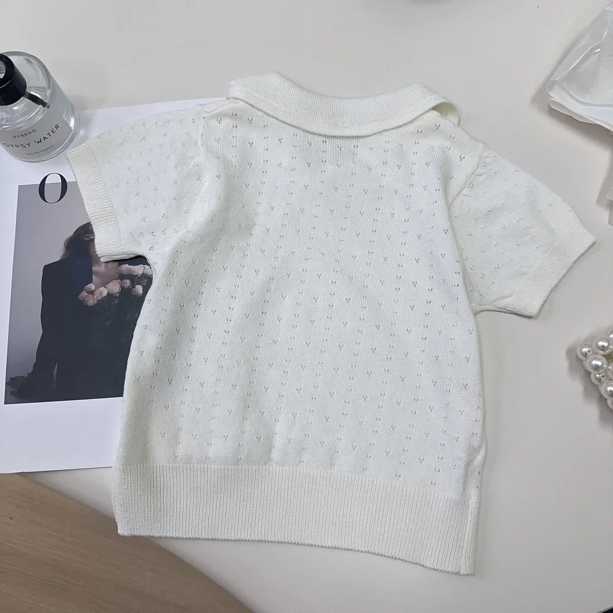 Gestricktes Pullover-Tanktop für Mädchen, Sommer, neuer Stil, elegantes, plissiertes 2025, halblanges Rock-Set für kleine Mädchen