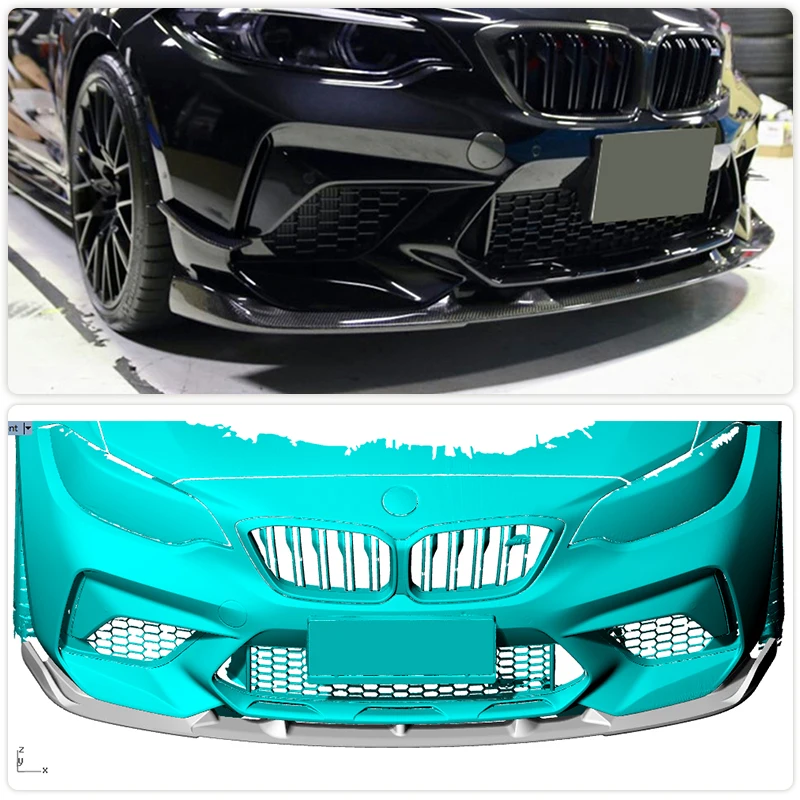 Uhlík vlákno auto přední hojnost lippe spoiler brada zástěra splitters pro BMW F87 M2 soutěž M2C coupé 2-door 2018-2020