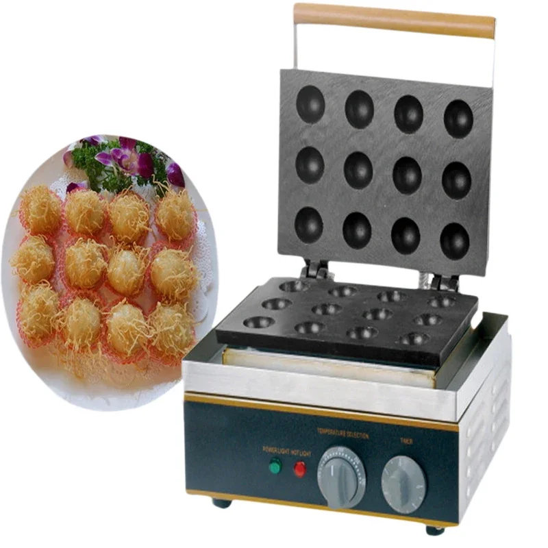 Electric Fish Ball Snack Takoyaki Grilled Maker/Non-Stick 12 Holes Ball Shaped Waffle Maker Machine/Commerical Donut Balls Baker