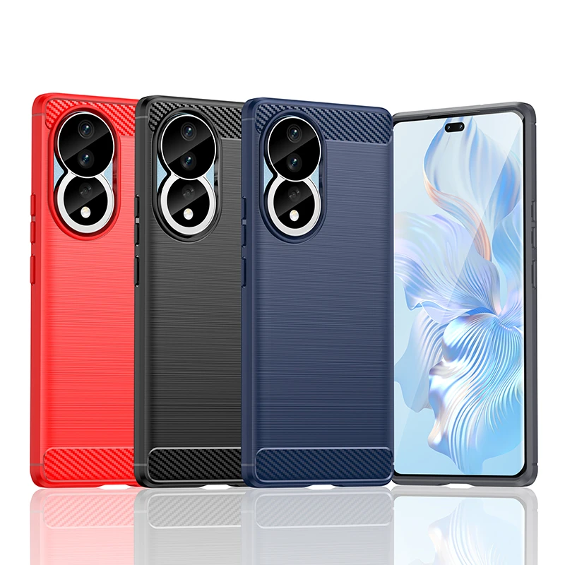 

Full Cover For Honor 90 Case For Honor 90 Lite 90 Pro 5G Bumper Anti-knock Silicone Carbon Fiber Back Cover For Honor 90 Case