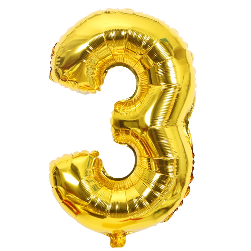 

10Pcs Number Balloons Aluminium Film Decorative Birthday Party Supplies 0 Balloons Safe Kids Bedroom Living Room