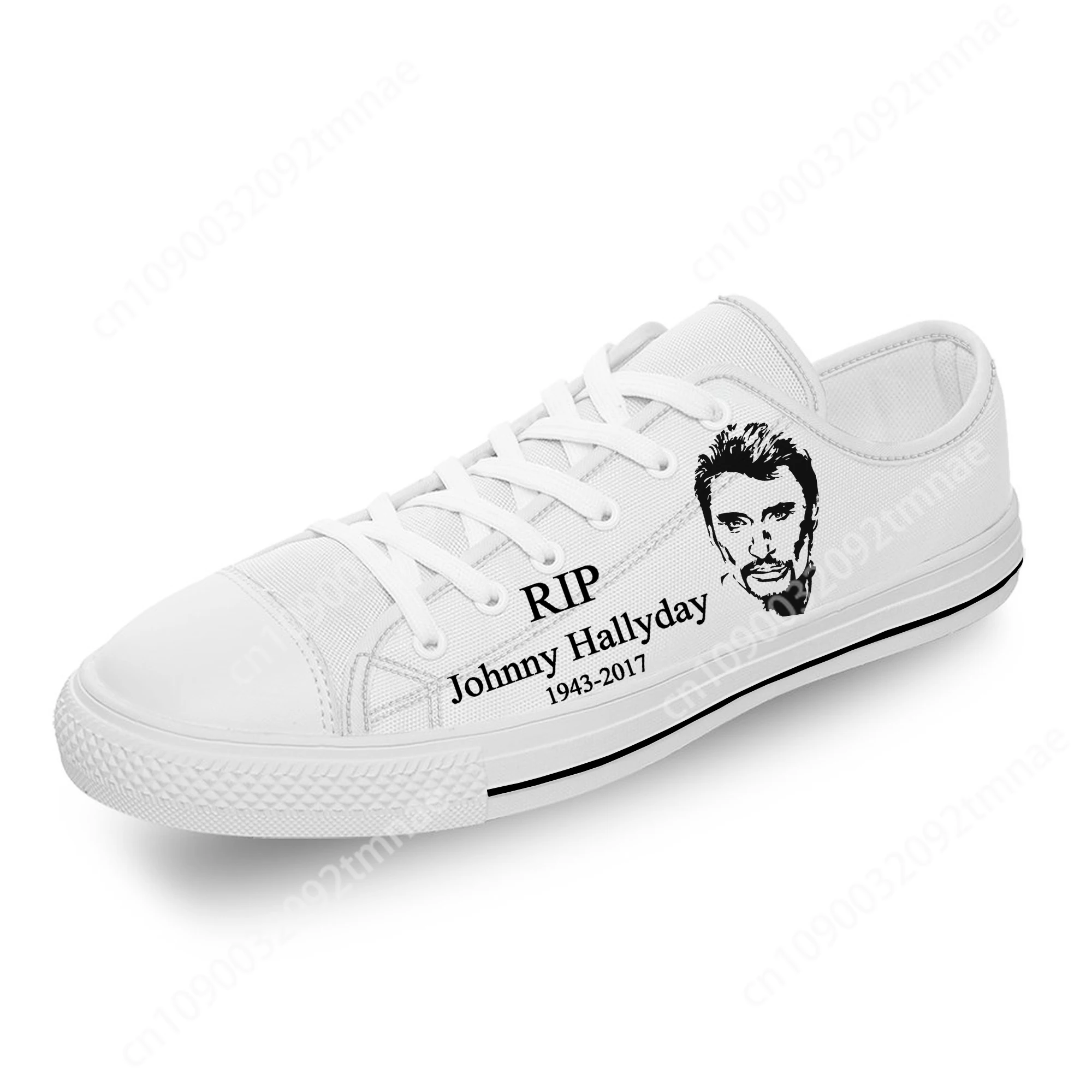 

French Star Johnny Hallyday High Top Sneakers Mens Womens Teenager Casual Shoes Custom Running Shoes 3D Print Lightweight shoe