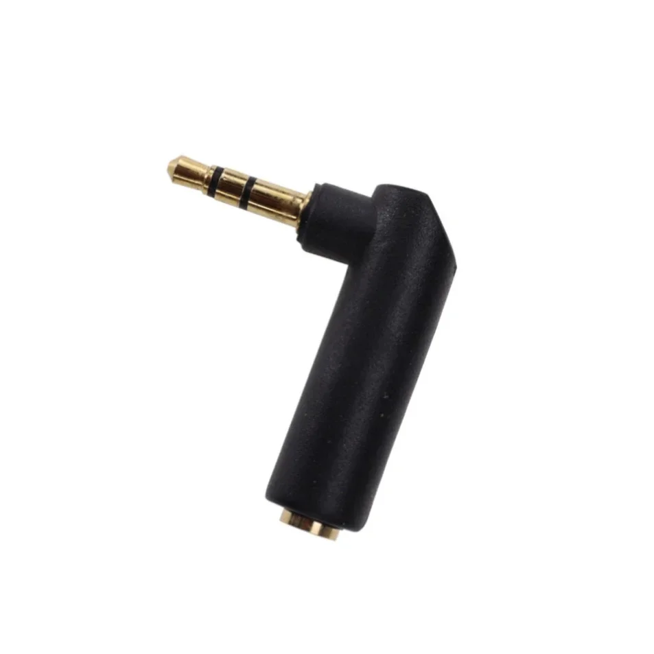 100 Uds 90 grados 3,5mm adaptador macho a hembra convertidor de codo en forma de L conector de clavija estéreo para auriculares de Audio