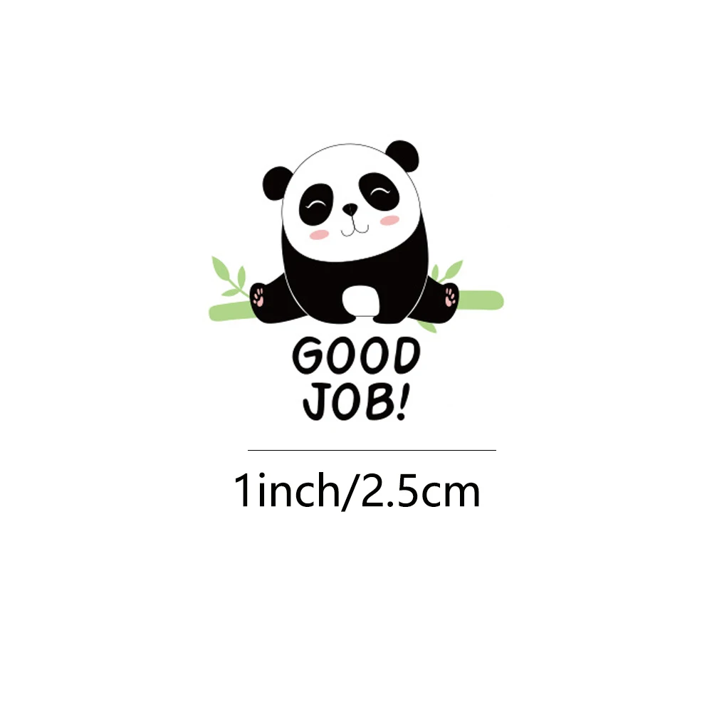 100-500pcs 2.5cm Cute Animal Panda Label Stickers Roll For Envelope Encourage Praise Animal Reward Tag Stationery Stickers