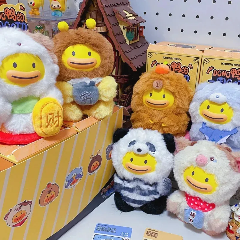 DONO Duck's Week OOTD سلسلة دمى الفينيل صندوق أعمى Caixa Caja Kawaii دمى الفتيات الفتيان هدية أنيمي الشكل اللعب