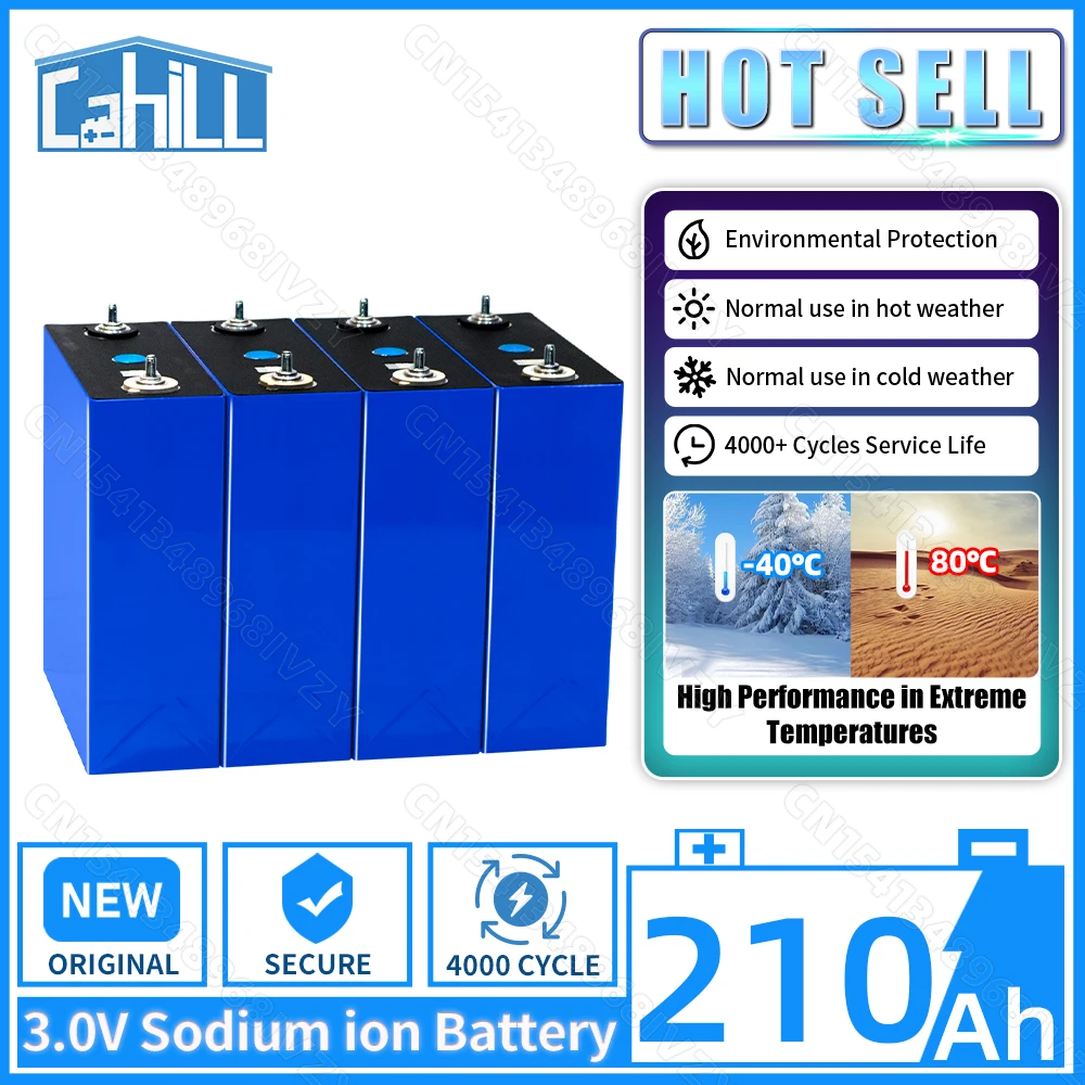 الصف أ 210Ah بطارية أيون الصوديوم 3 فولت SIB البطاريات المنشورية بطارية أيون خلايا قابلة للشحن لنظام تخزين الطاقة الشمسية RV