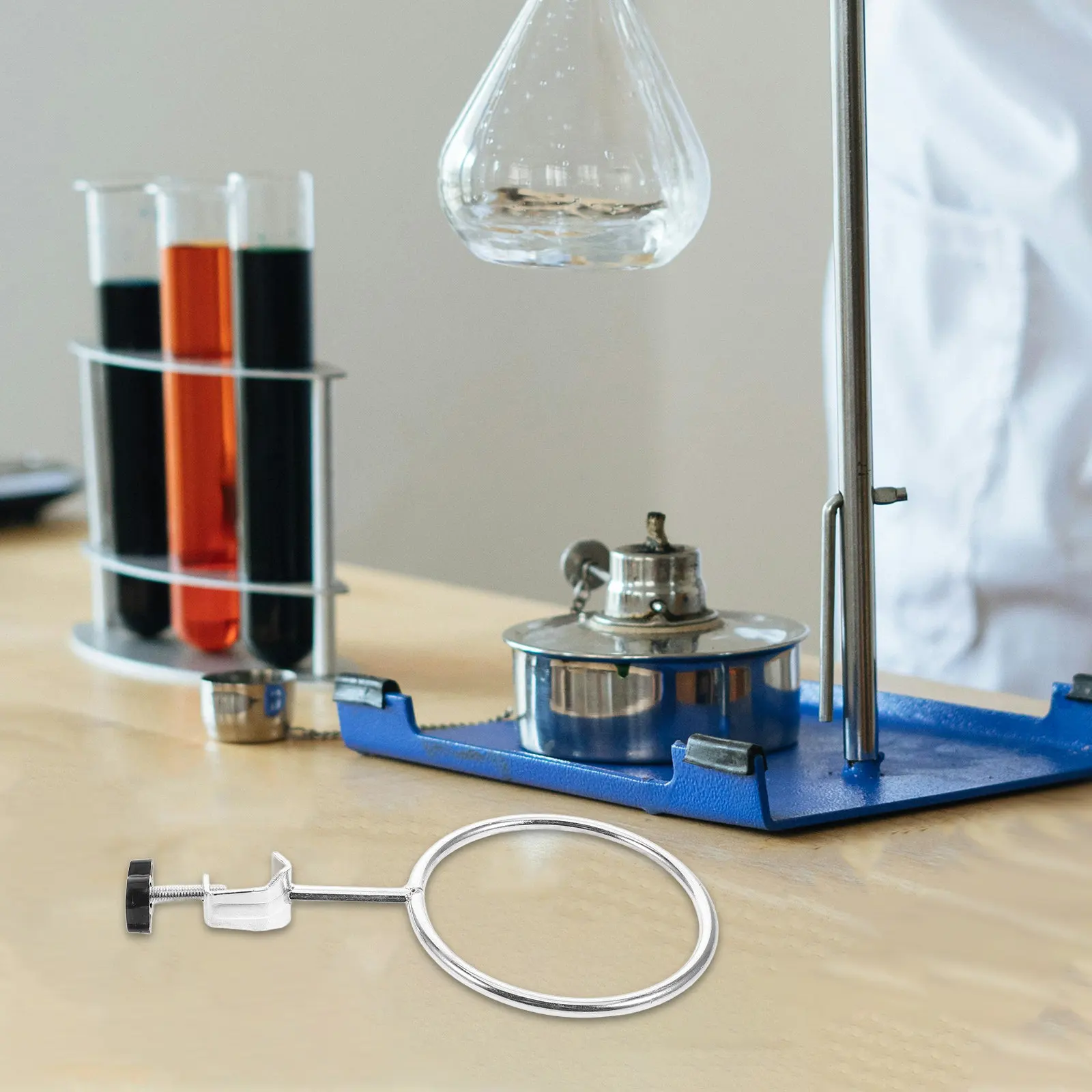 

Lab Stand Support Iron Frame with Clamp and Retort Rings for Chemistry Physics Experiments Laboratory Support Fixtures Metal