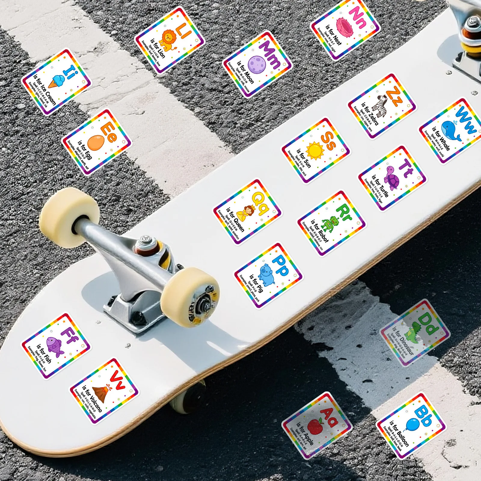 26pcs ABC Phonics Stickers Waterproof Alphabet Letter Stickers for Preschoolers Kids Learning Educational Water Bottle Supplies
