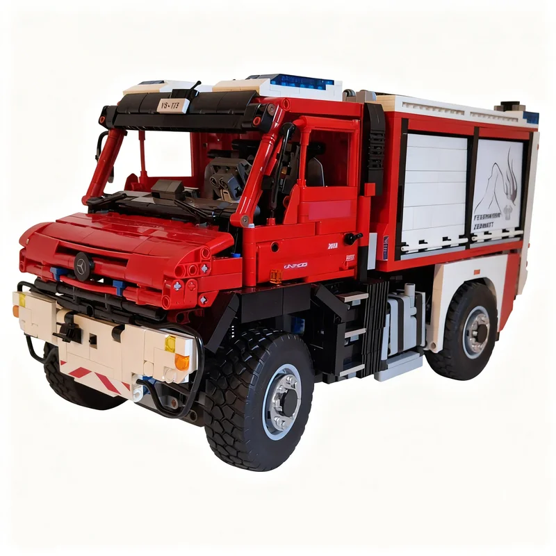 3904pcs MOC Unimoges U430 Fire Department Zermatt Switzerland Technical Model Building Blocks Construction Collection Education