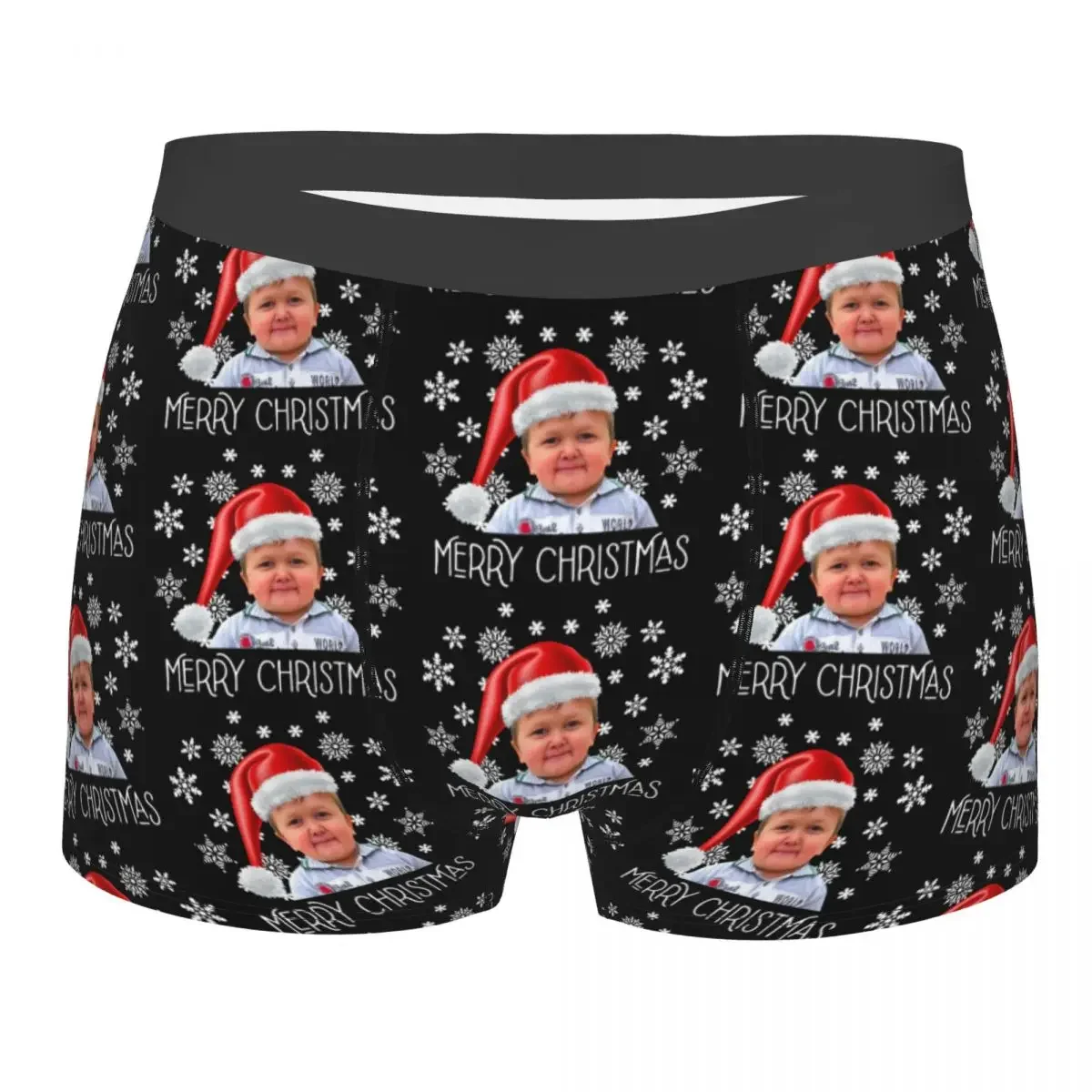 Hasbulla Christmas Men Underwear Khabib Blogger Boxer Shorts Panties Sexy Breathable Underpants for Male Plus Size