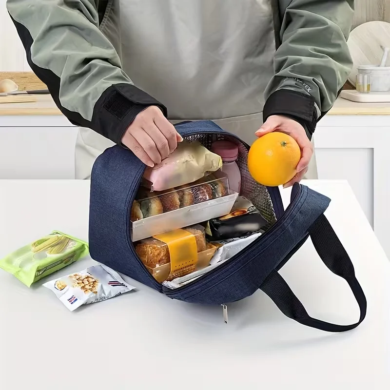 1Pc Personalized Custom Name/Insulated Lunch Bag Suitable for School, Work, Picnic - Portable Oxford Cloth Tote Bag with Cute Anime Character Designs, or Lunch Box Carrying Bag (Non-Food Contact)