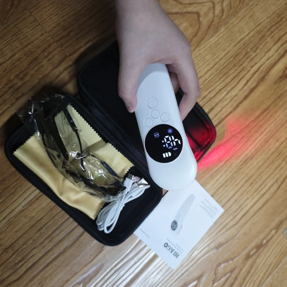 

880mW Class 4/3b Cold Laser LLLT Low Level Laser Therapy Devive for Neck Shoulder Back Hands Pain Relief 650nm 808nm