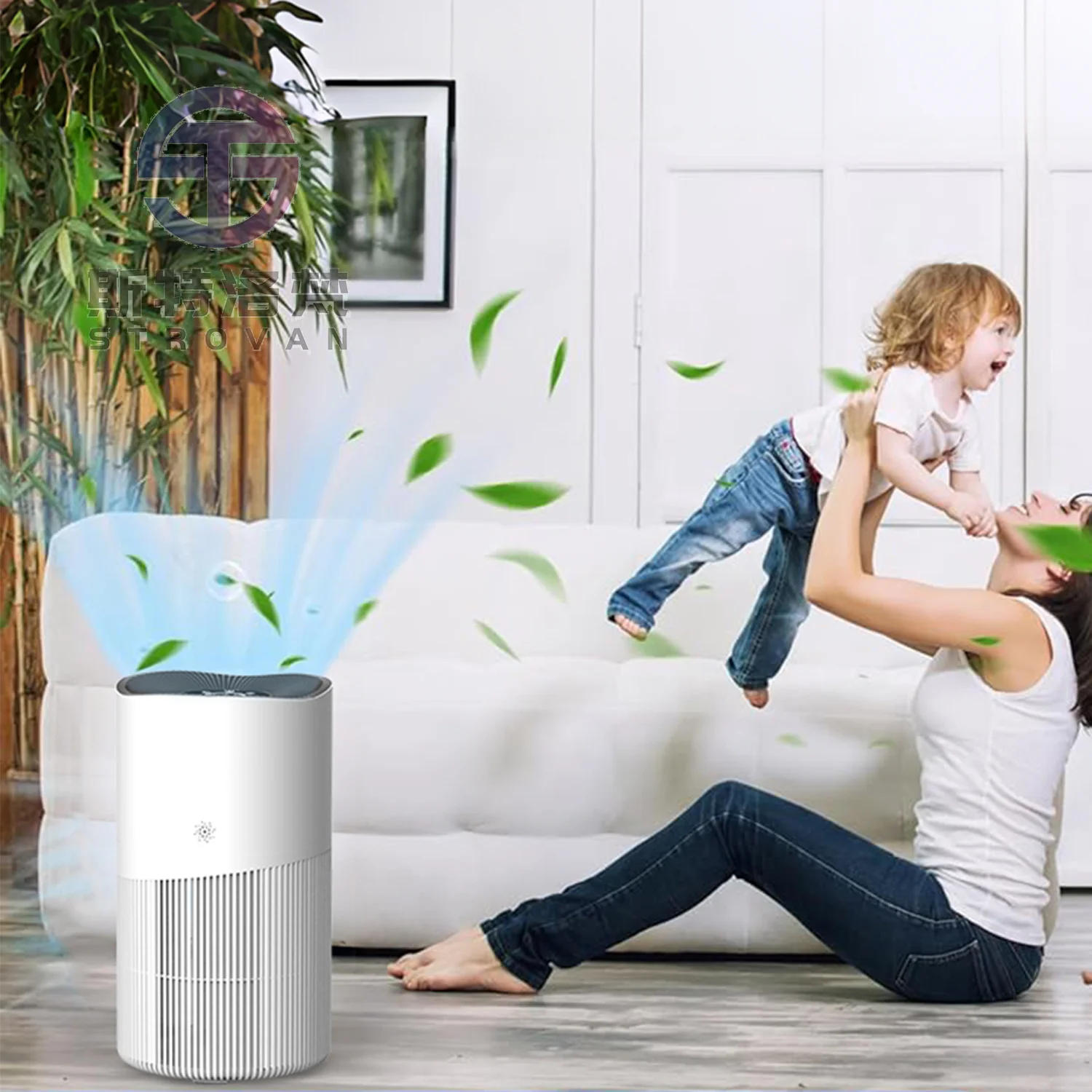 Baby Smart Portable Home & Room Air Purifier with Filter for Pets Electric Plastic Device Smart Home Filters