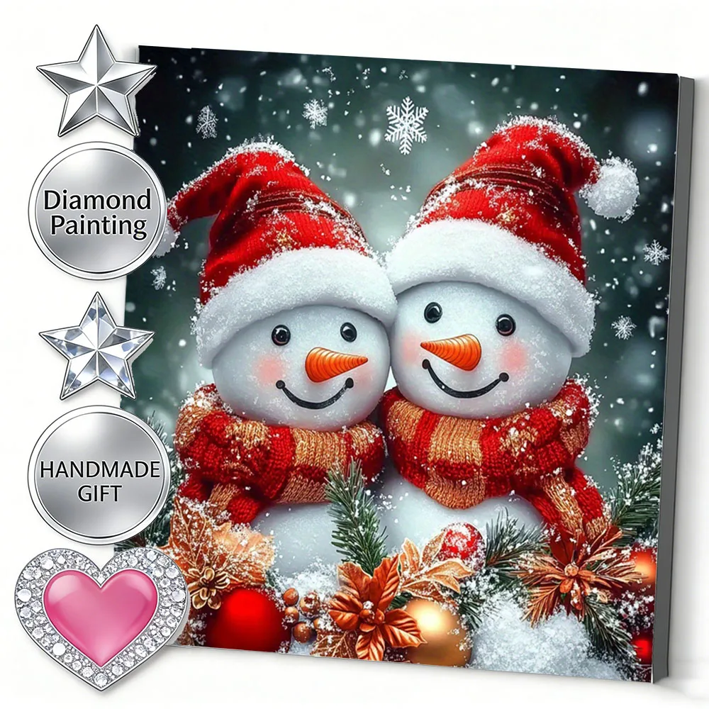 AZQSD Diamond Mosaic New Kit Snowman Cartoon Home Bedroom Artwork Diamond Painting New Collection Christman Winter