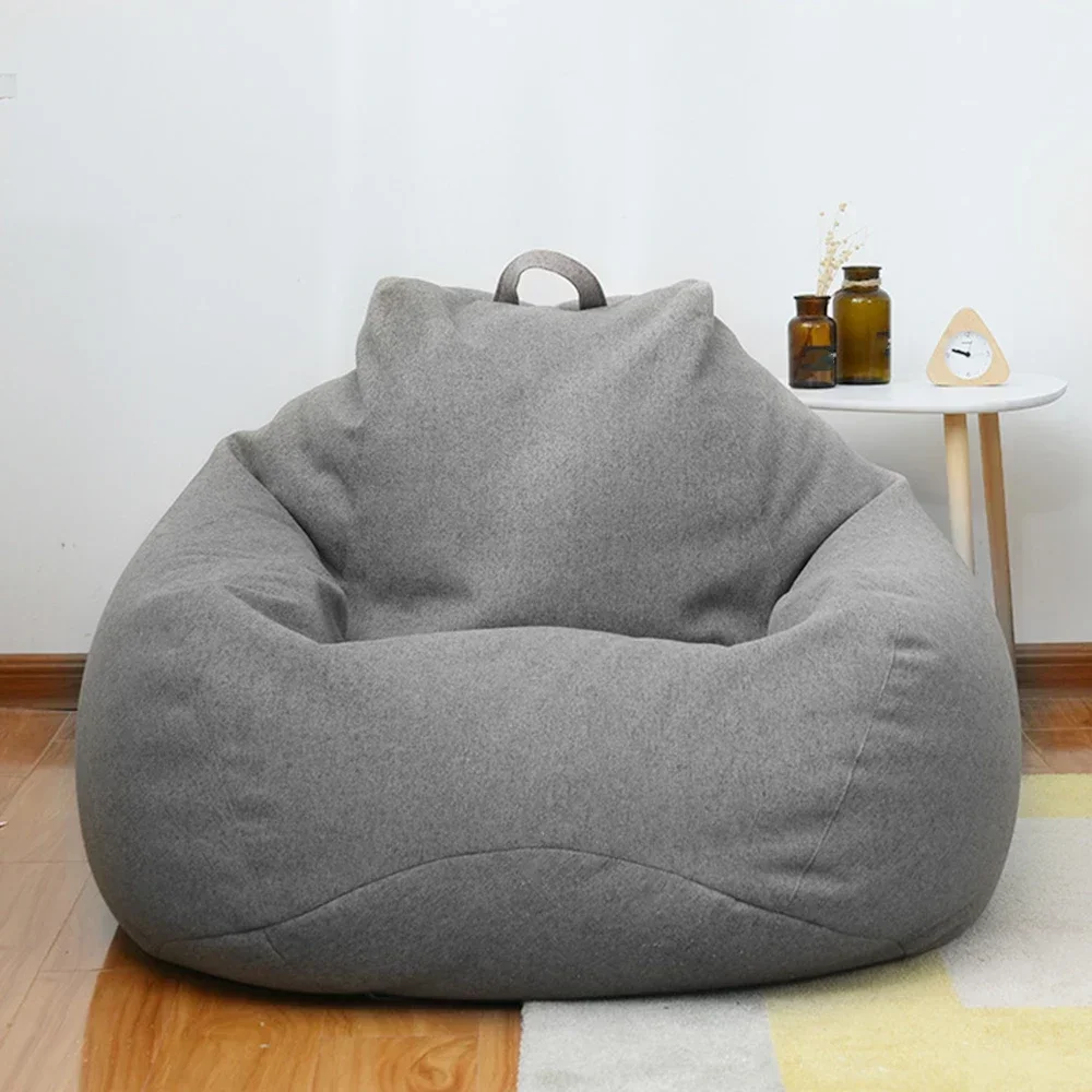 Imitation Cotton Fiber Bean Bag Cover Without Filler Lazy Lounger High Back Large Bean Bag Capa De Sofa Couch Covers for Sofas