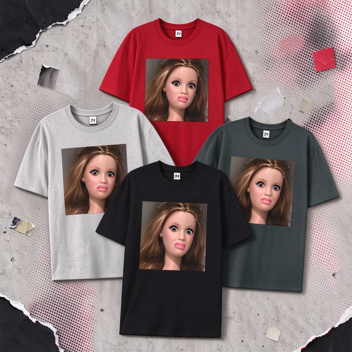 Funny Surprised Doll Meme Face T-shirt Women Men Casual Cotton Short Sleeve Tee Vintage Humor Graphic Oversized Shirt Streetwear