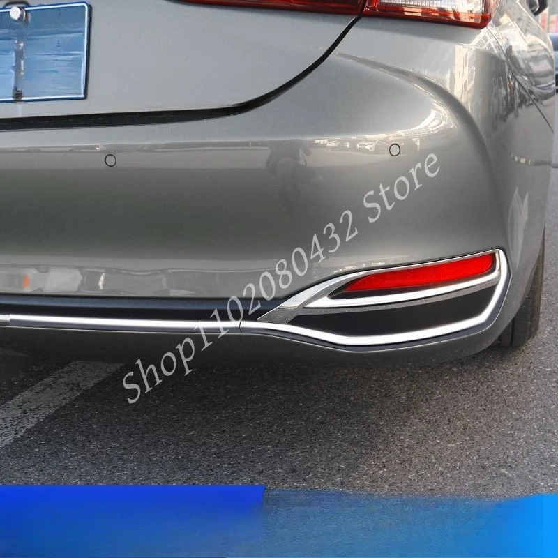 2Pcs stainless steel chrome Rear Fog Light Lamp Frame Cover Trim FOR 2018 2020 2022 Lexus ES200 ES260 ES300H