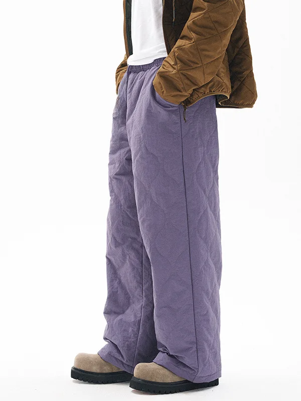 Thiened Cotton Pants Women's Casual Straight Leg Pants Windproof Warm Workwear Long Trousers High Waist Long Pants