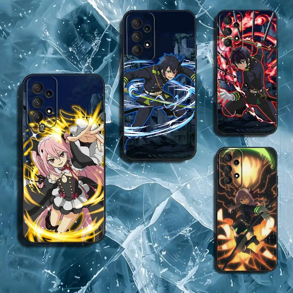 Owari no S-Seraph Phone Case For Samsung Galaxy A13,A21s,A22,A31,A32,A52,A53,A71,A80,Soft Black Shell