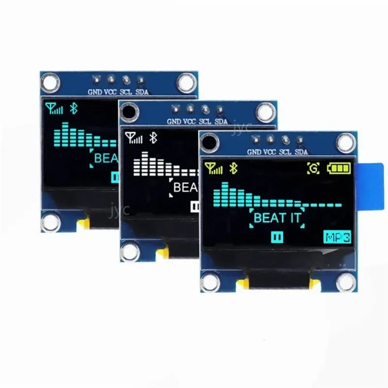 10Pcs 0.96 inch IIC Serial 4pin White/Blue/Yellow Blue/Yellow OLED Display Module 128X64 12864 LCD Screen Board For arduino oled