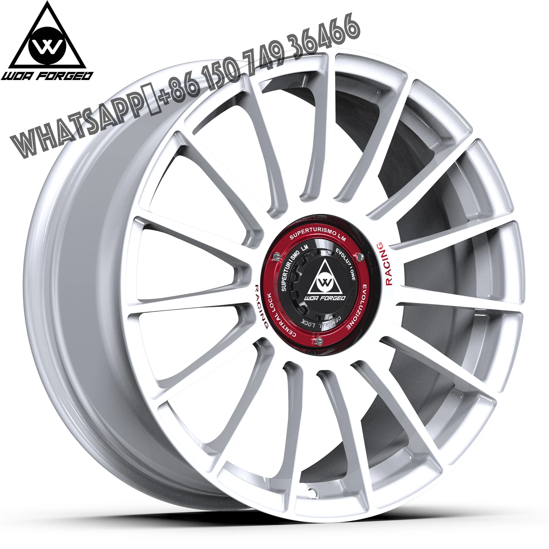 

White lightweight multi-banner WOA Forged Wheels Aluminium Alloy Cars Wheel Hub for Pcd 5*114.3 5*112