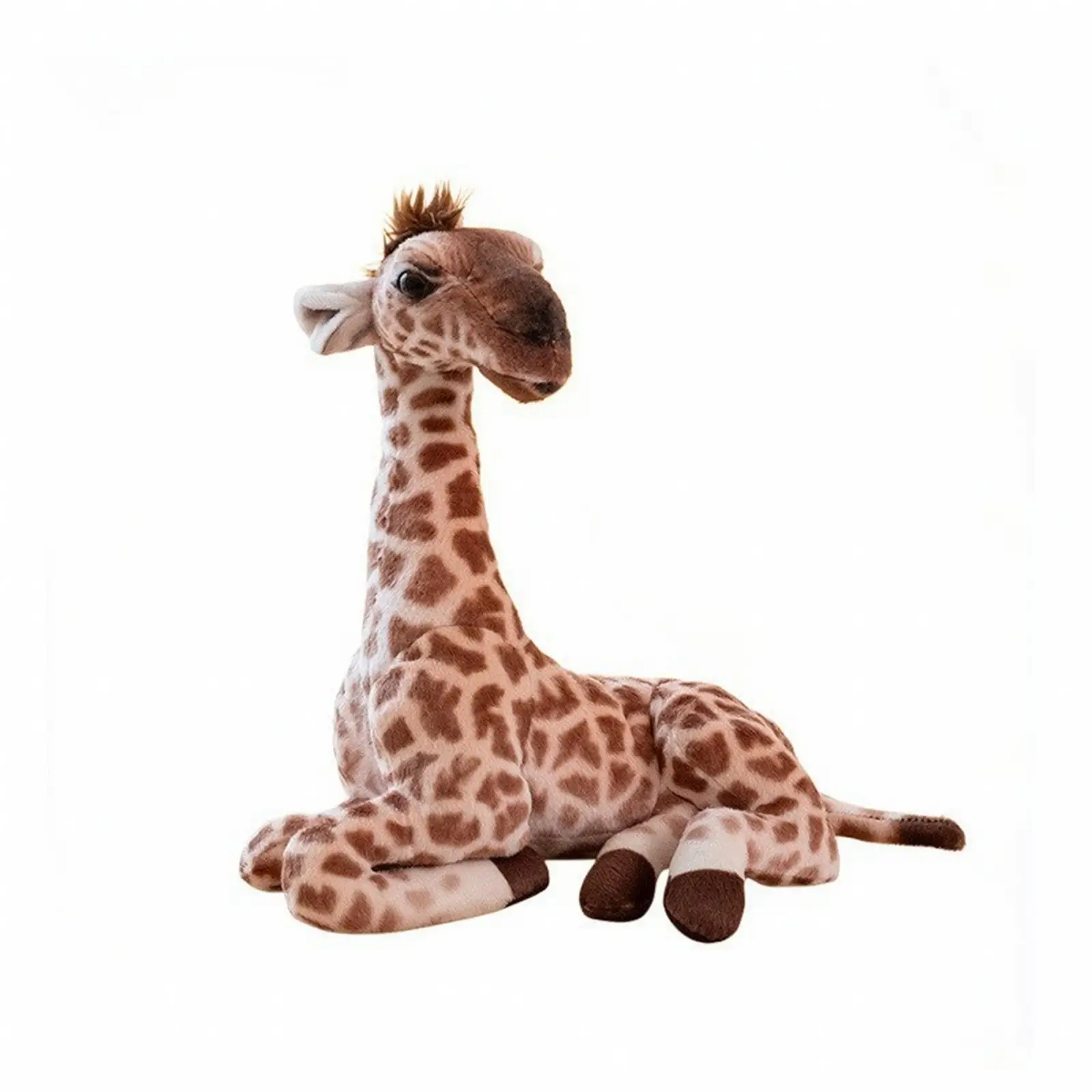 Cute Giraffe Plush Toy with Unique Kneeling Pose Silky Stuffed Animal for Baby Room Playroom Accent