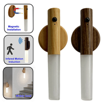 Wireless Motion Sensor LED Night Light Rechargeable Auto Induction Wall Lamp for Kitchen Closet wardrobe Toilet Staircase Decor