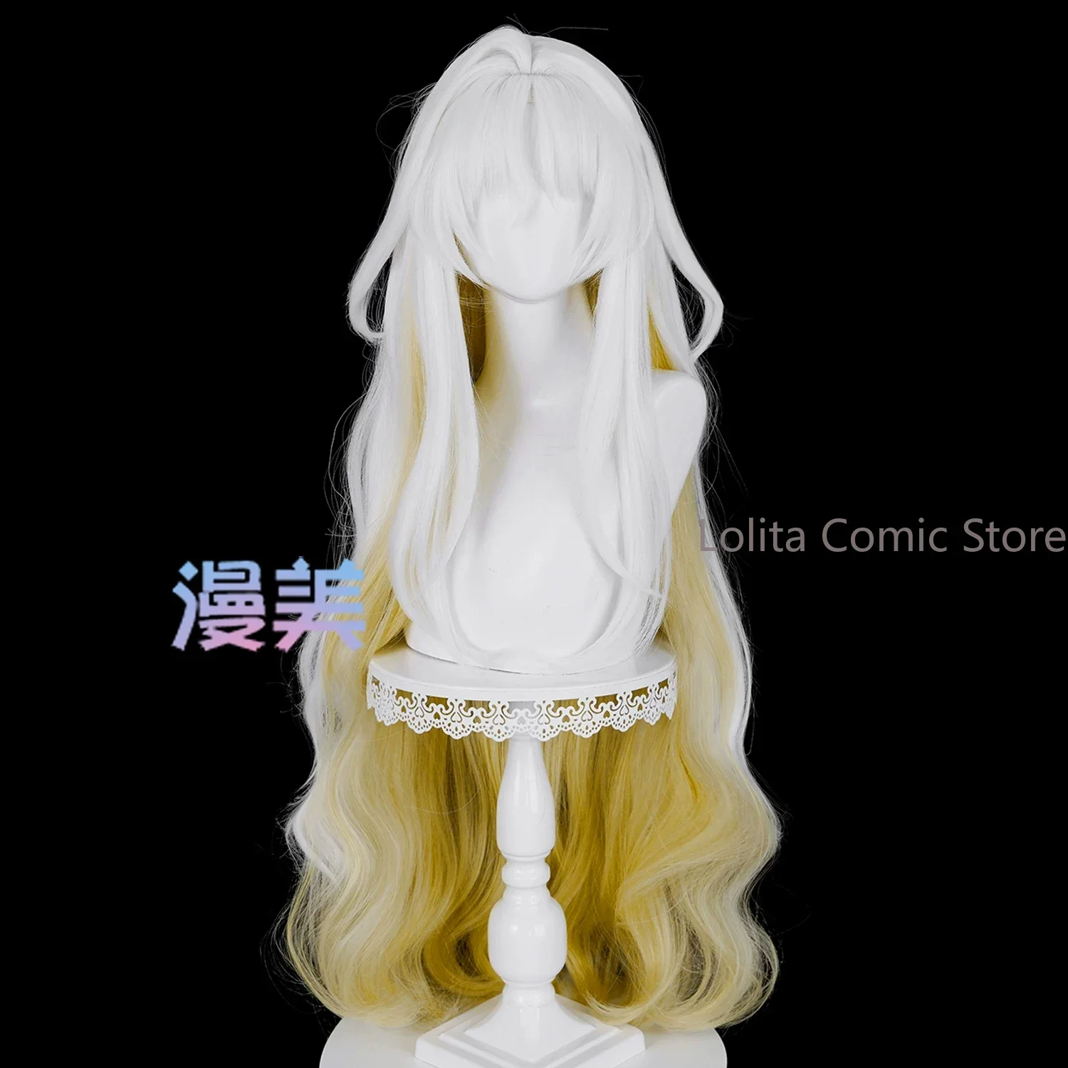 Wuthering Waves Hsin Comic Con Shooting Prop Cosplay Wig Heat Resistant Synthetic Hair Adorn Costume With Wig Cup Fan Xmas Gift