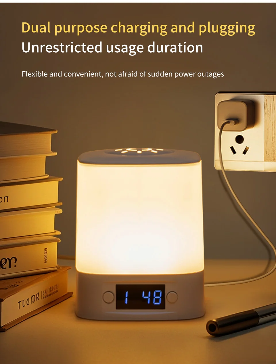 LED Night Light Bedside Rechargeable Desk Lamp Bedroom Baby Feeding Eye Protection Sleep Children's Room LightS Table Lamp
