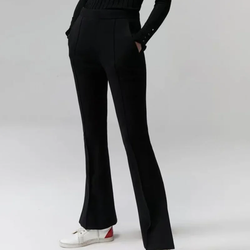 

2022 Spring and Autumn All-match Casual Straight Flared Trousers Wool Pants for Women