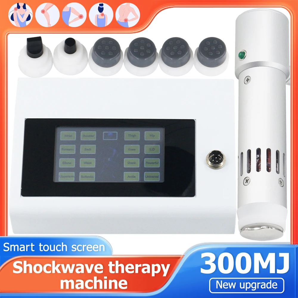 Shockwave Therapy Machine 10Heads New For ED Treatment Massage Pain Removal Body Relaxation Massager 300MJ Portable Shock Wave