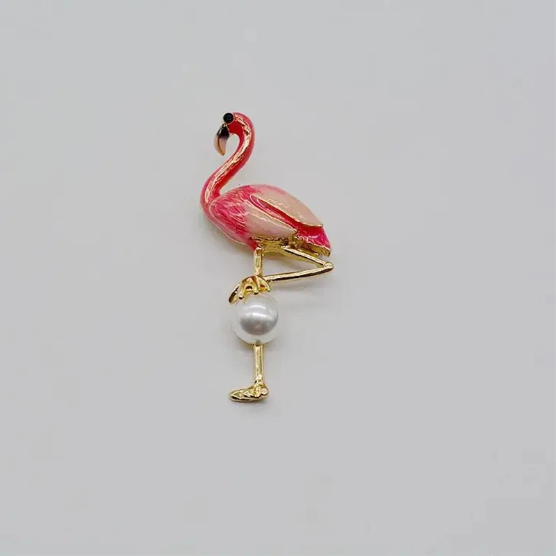 Vintage Jewelry Accessories Wholesale Luxury Designer Sunflower Flamingo Bee Flower Enamel Cute Brooch Pin for Women Clothes