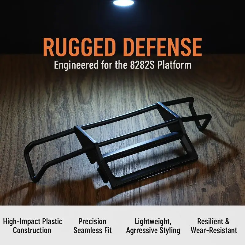 Heavy Duty RC Crawler Front Bumper Anti-Collision with LED Light Hole Design Upgrade Accessory for 1/8 RC Off-Road Vehicle